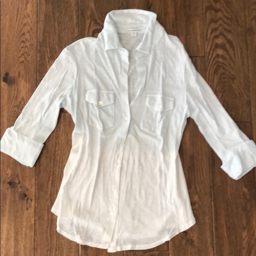 Button down collared tee